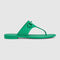 Women's thong rubber sandal with Horsebit