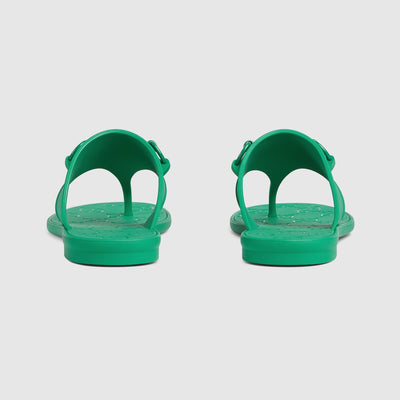 Women's thong rubber sandal with Horsebit