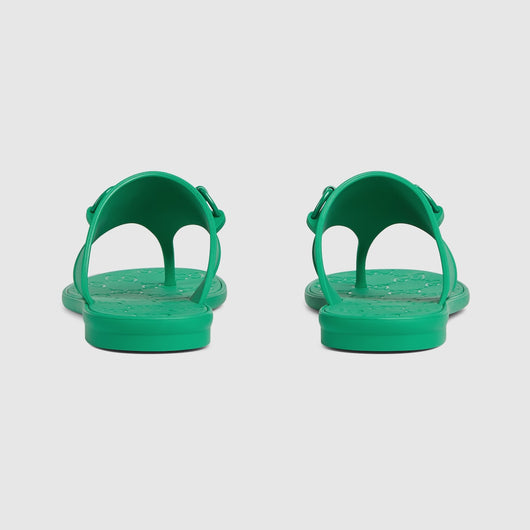 Women's thong rubber sandal with Horsebit