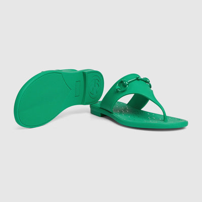 Women's thong rubber sandal with Horsebit