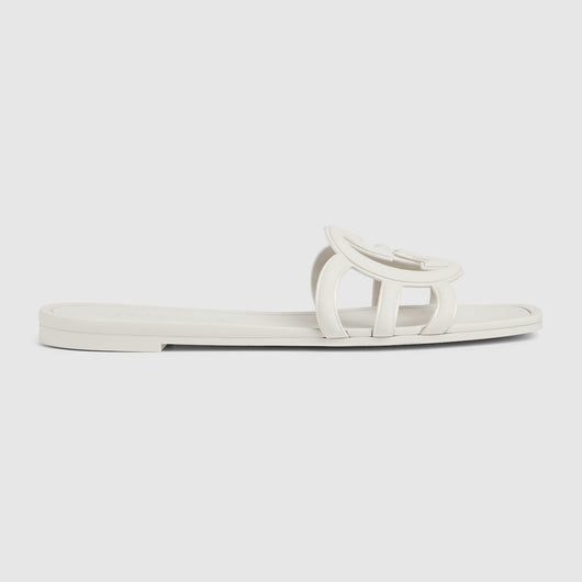 Women's Interlocking rubber G slide sandal