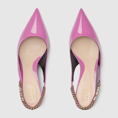 Women elastic slingback pump