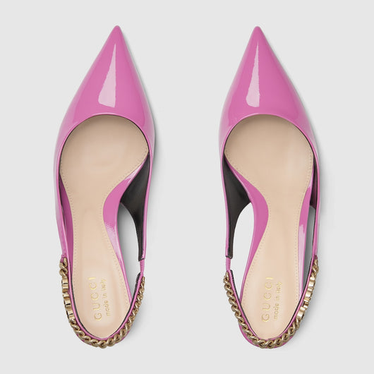 Women elastic slingback pump