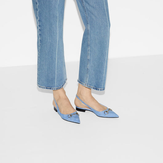 Women's slingback canvas ballet flat