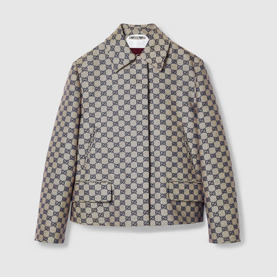 GG linen blend canvas jacket