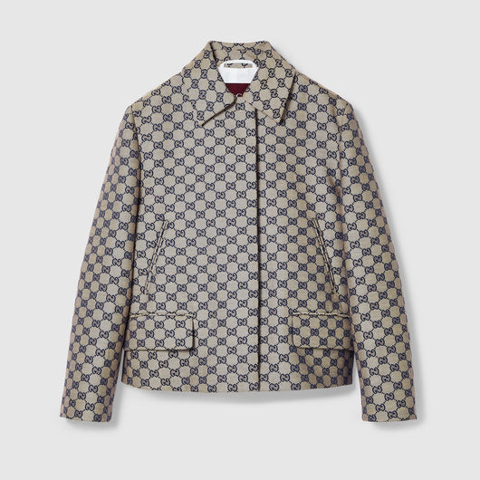 GG linen blend canvas jacket