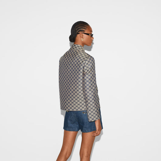 GG linen blend canvas jacket