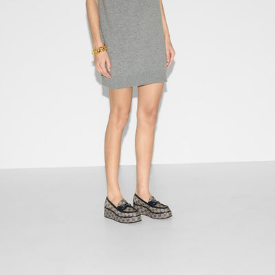 Horsebit wedge loafer