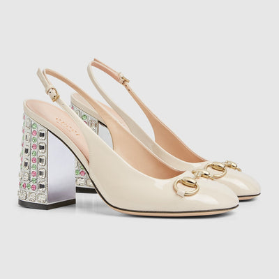 Women's Horsebit pump with crystals