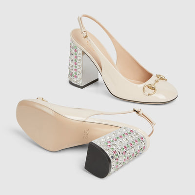 Women's Horsebit pump with crystals