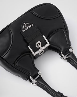 Moon Re-Nylon and leather bag