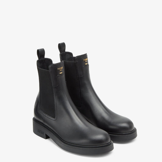 Round Toe Filo Boots Black