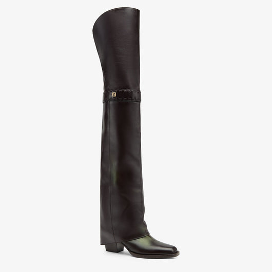 Square Toe Boots Burgundy