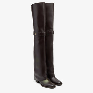 Square Toe Boots Burgundy