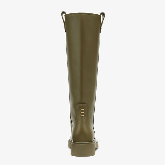 Round Toe Filo Boots Green