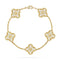 CLOVER 5 MOTIFS  FULL DIAMOND BRACELET