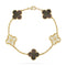 CLOVER 5 MOTIF GRAY MOP DIAMOND BRACELET