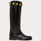 CALFSKIN LEATHER ROMAN STUD BOOT 15MM