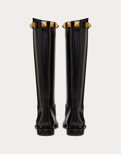 CALFSKIN LEATHER ROMAN STUD BOOT 15MM