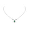 JOSEPHINE MALACHITE SILVER DIAMOND NECKLACE