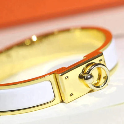 H RING LOCK BRACELET 12MM WHITE