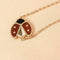 LUCKY CARNELIANS LADYBUG  BRACELET