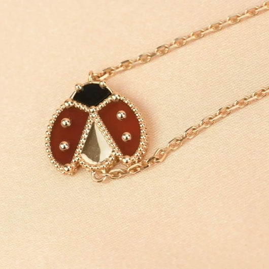 LUCKY CARNELIANS LADYBUG  BRACELET