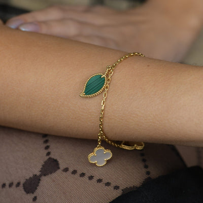 HEART BUTTERFLY CLOVER 4 MOTIFS BRACELET