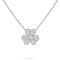 CLOVER DIAMOND NECKLACE SILVER