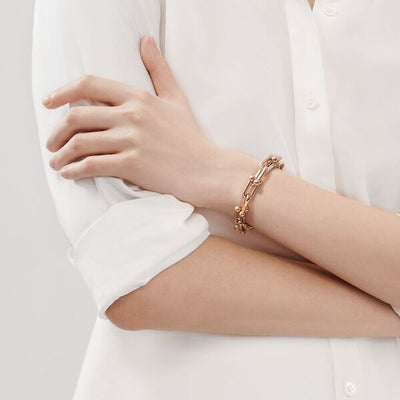 HARDWEAR BRACELET ROSE GOLD AND SILVER DIAMOND