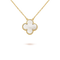 CLOVER MINI 9.5MM WHITE MOTHER-OF-PEARL NECKLACE