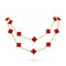 CLOVER 20 MOTIFS CARNELIAN NECKLACE