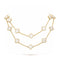 CLOVER 20 MOTIFS WHITE MOP NECKLACE