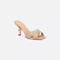 Tribales Heeled Gold-Tone Strass Slide