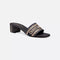 Dway Heeled Embroidered Slide