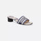 Dway Heeled Embroidered Cotton Slide