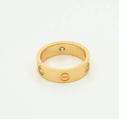LOVE RING 5.5MM 3 DIAMONDS ROSE GOLD