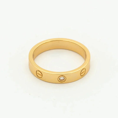 LOVE RING 4MM 1 DIAMOND ROSE GOLD