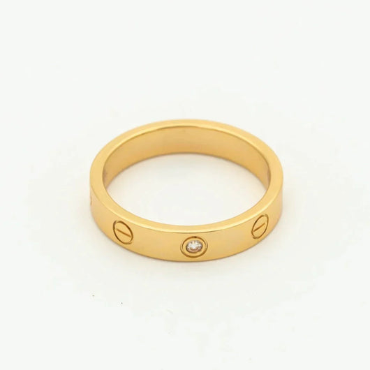 LOVE RING 4MM 1 DIAMOND ROSE GOLD