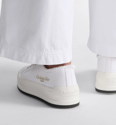 Walk'n' Platform Fringed Cotton Sneaker