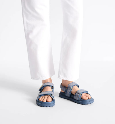 Cannage Denim Sandal