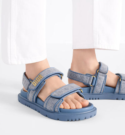 Cannage Denim Sandal