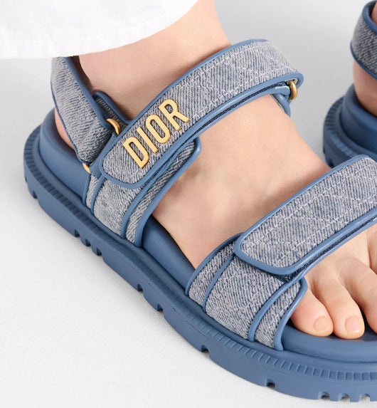 Cannage Denim Sandal