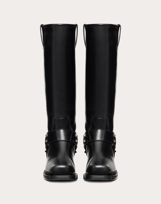 ROCKSTUD CALFSKIN BIKER BOOT 40MM