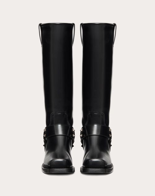ROCKSTUD CALFSKIN BIKER BOOT 40MM