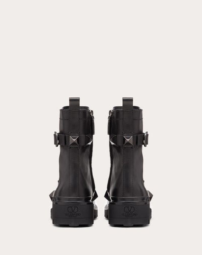 ROMAN STUD CALFSKIN COMBAT BOOT WITH TONAL STUDS 40MM