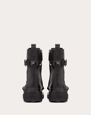 ROMAN STUD CALFSKIN COMBAT BOOT WITH TONAL STUDS 40MM