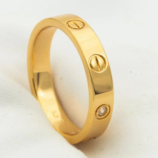 LOVE RING 4MM 1 DIAMOND ROSE GOLD
