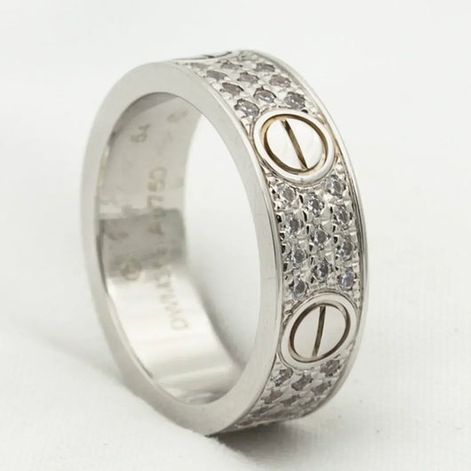 LOVE RING 5.5MM DIAMONDS PAVED