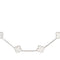 CLOVER VINTAGE WHITE MOP NECKLACE 10 MOTIFS SILVER